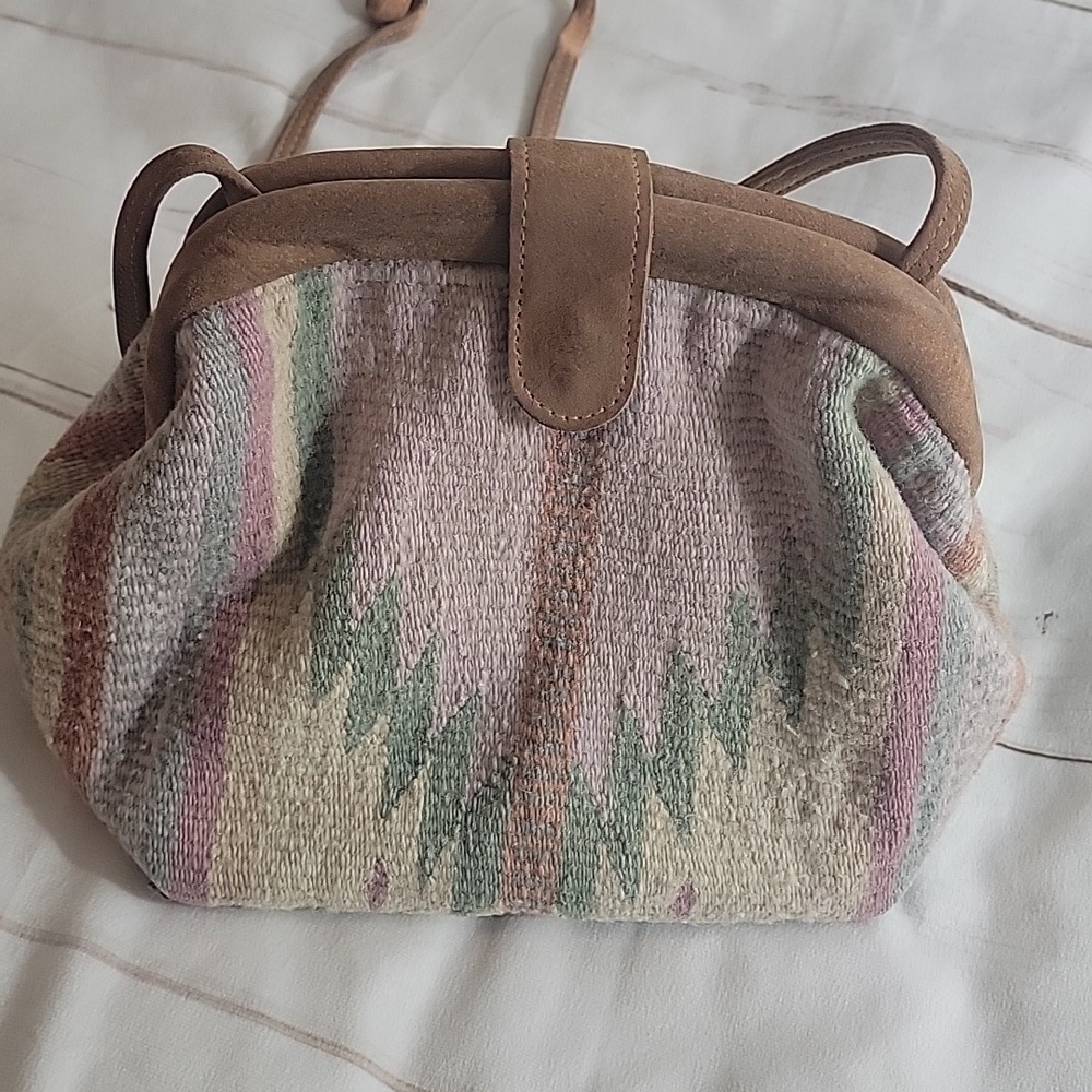 Vintage Double W Saltillo Designer Collection Southwestern Bag Made USA